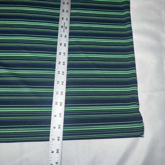 Walter Hagen Mens Blue Green Striped Golf Polo Shirt Size L Performance Stretch - Picture 7 of 8